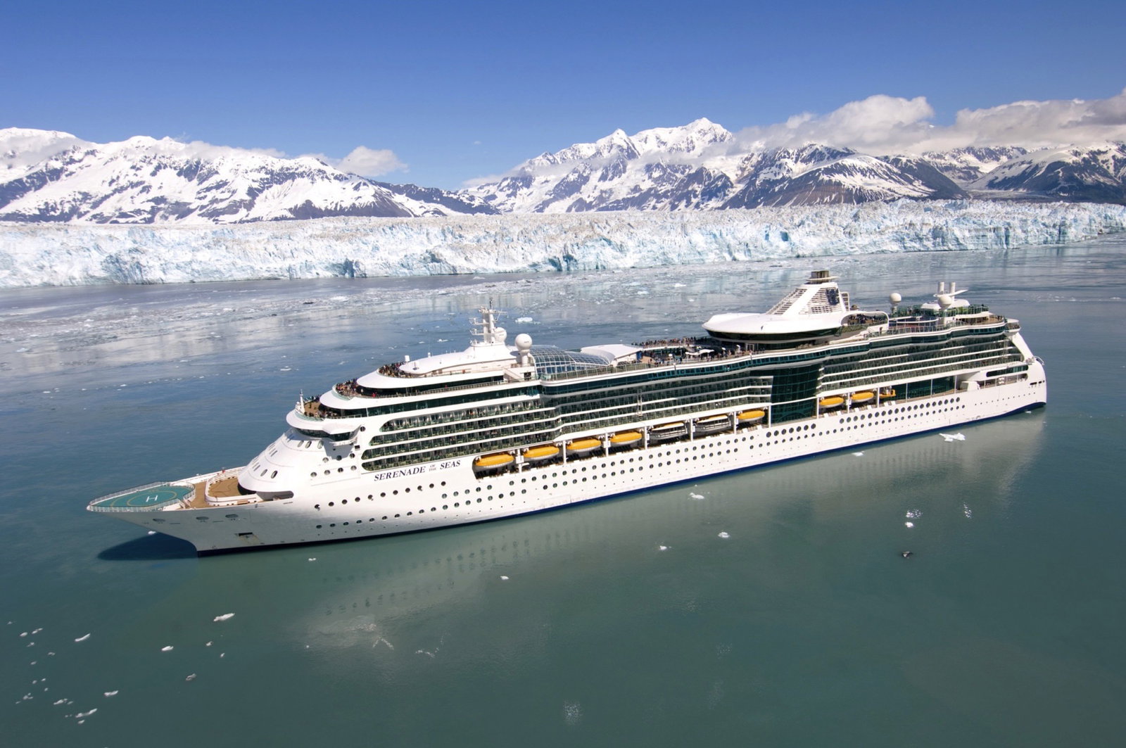 Serenade of the Seas cruise ship sailing on open ocean under clear skies
